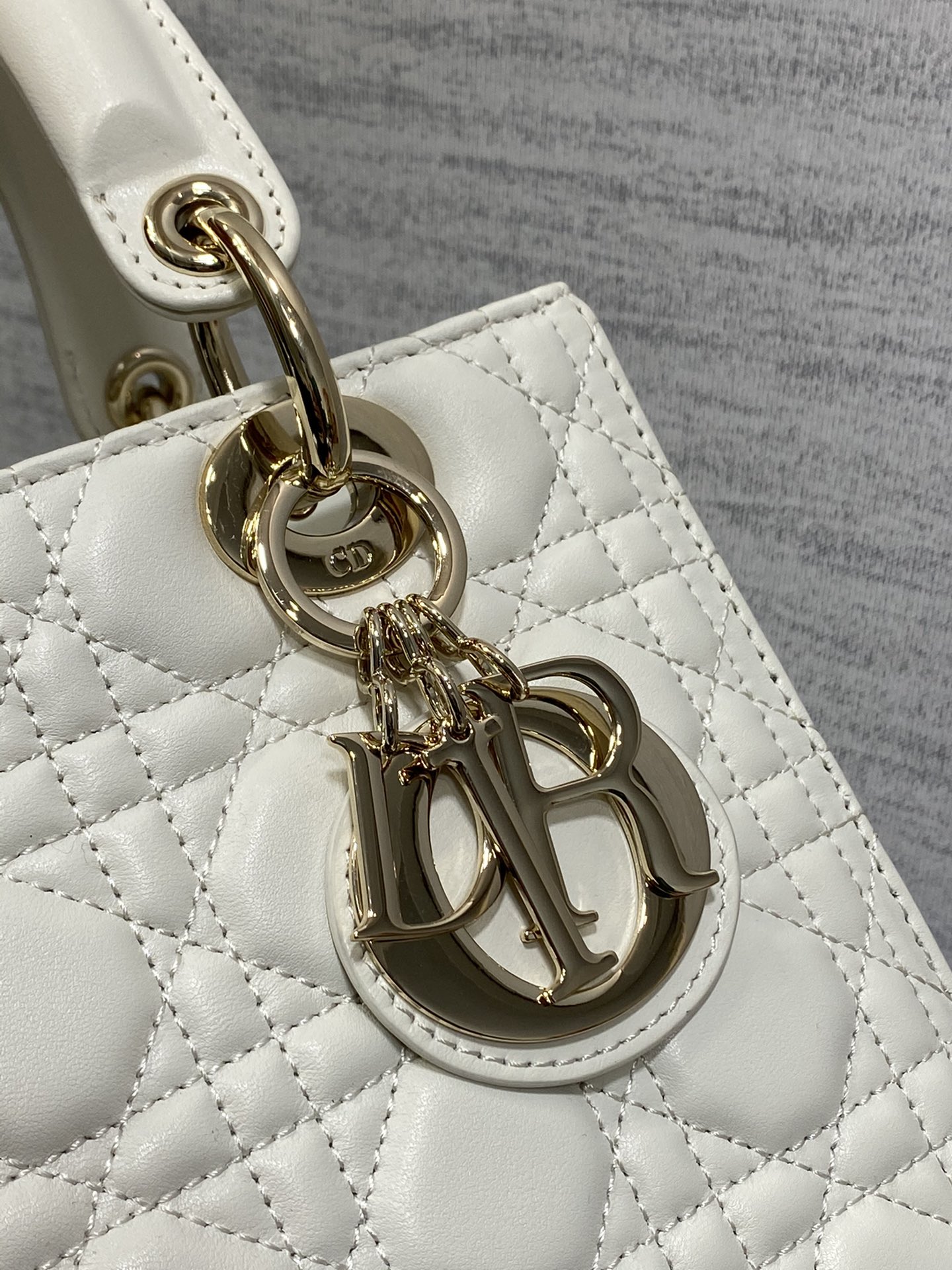 Medium Lady Dior Bag Latte Cannage Lambskin